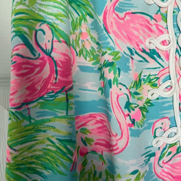 Lilly Pulitzer Pink and Blue Flamingo Mini Dress - Picture 2 of 4
